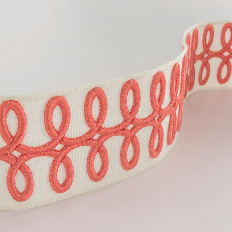 Nina Campbell Trimming - Trianon Muette Braid Coral/Ivory NCT513-06