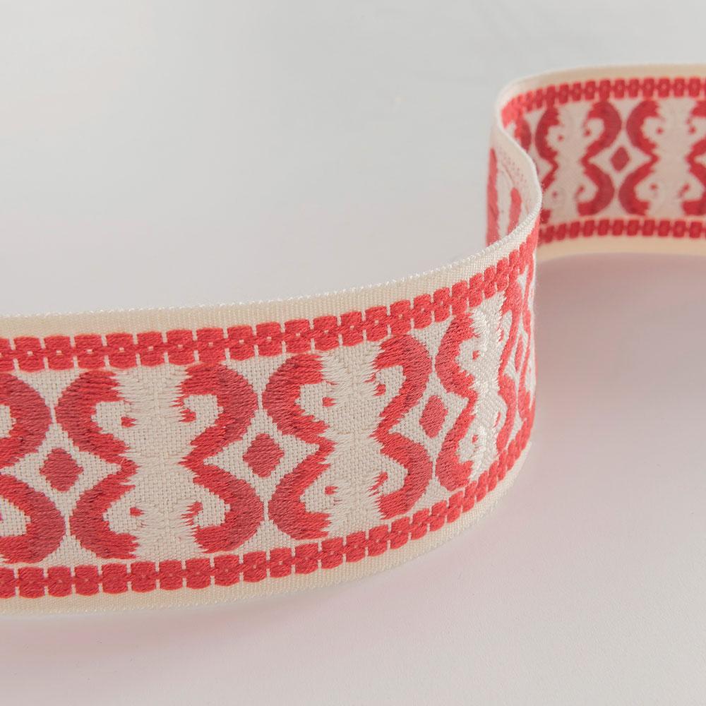 Trianon Braid Coral/Ivory Fabric - NCT515-04
