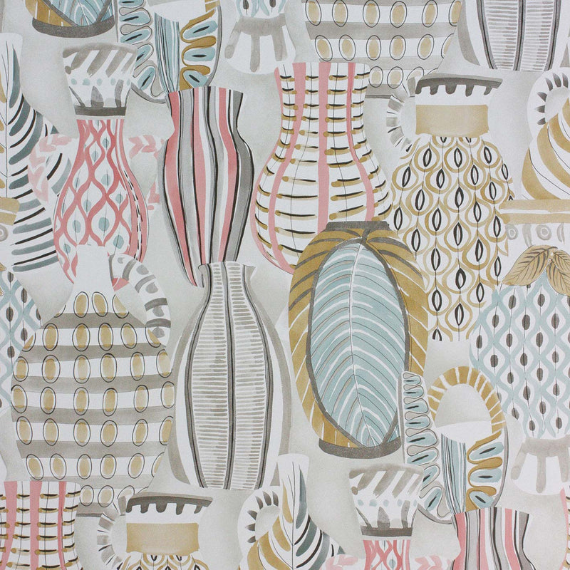 Nina Campbell Wallpaper - Les Rêves Collioure Coral/Duck Egg NCW4300-01