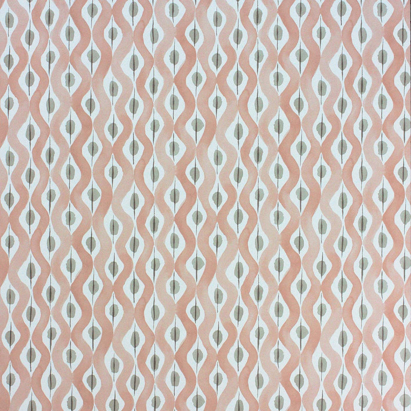 Nina Campbell Wallpaper - Les Rêves Beau Rivage Pink/Taupe NCW4301-02