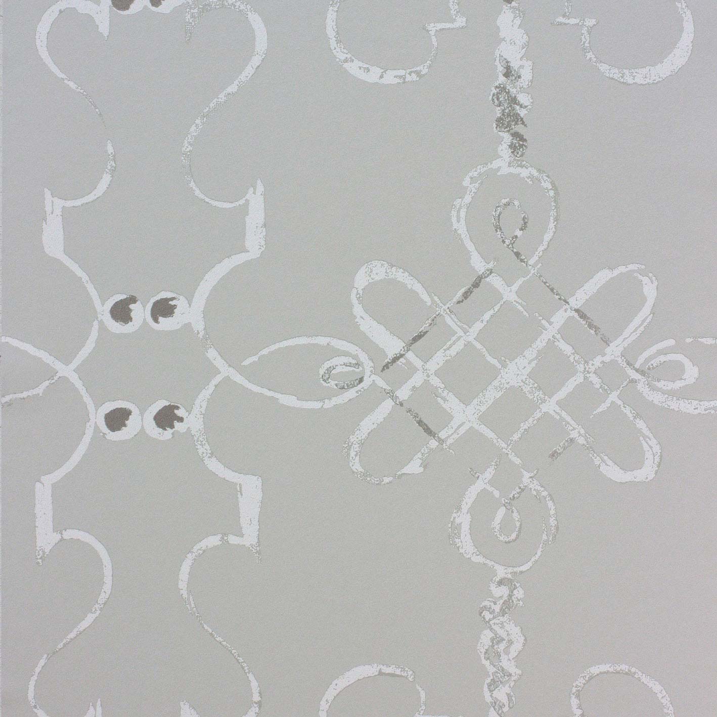 Nina Campbell Wallpaper - Les Rêves Portavo Grey/Ivory NCW4308-02