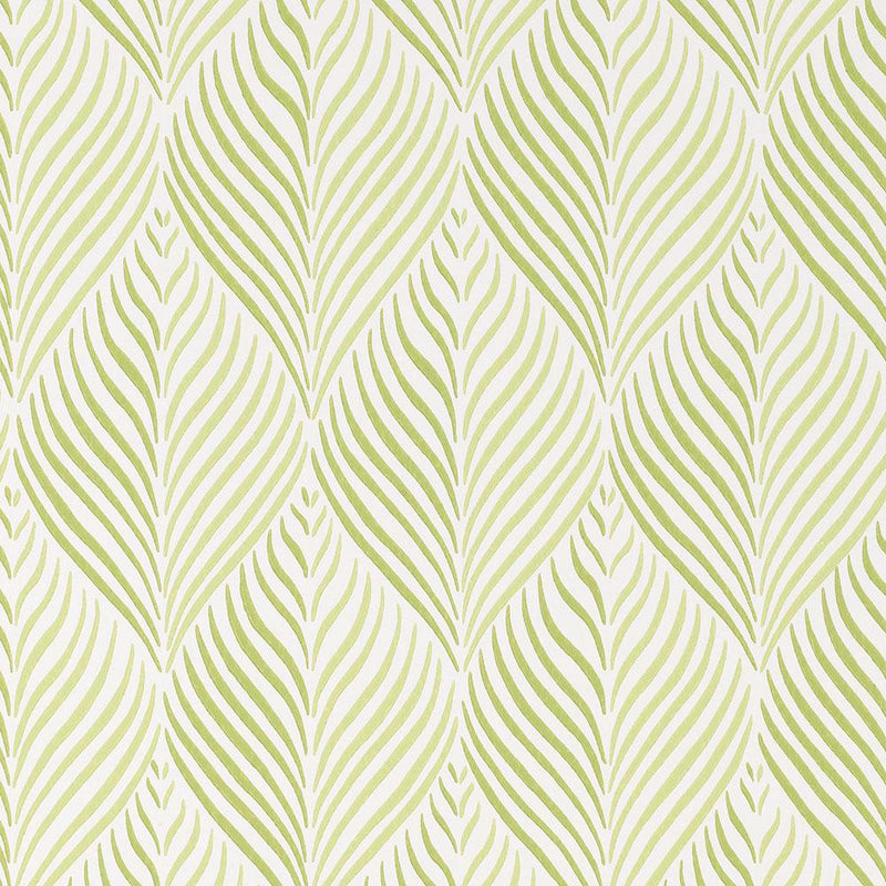 Nina Campbell Wallpaper - Les Indiennes Bonnelles Green/Ivory NCW4352-05