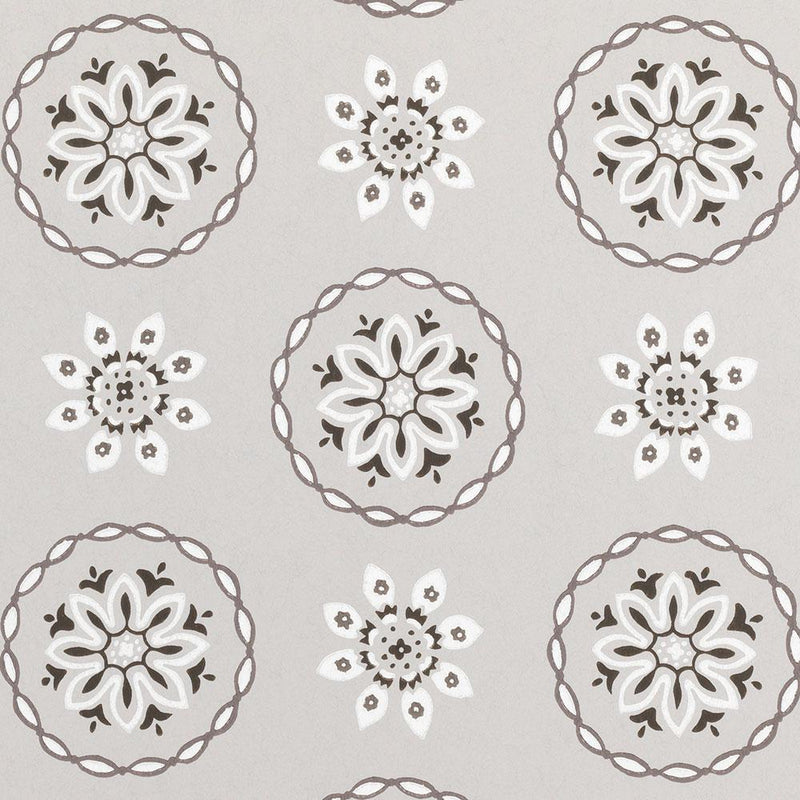 Nina Campbell Wallpaper - Les Indiennes Garance Fresh Grey NCW4354-03