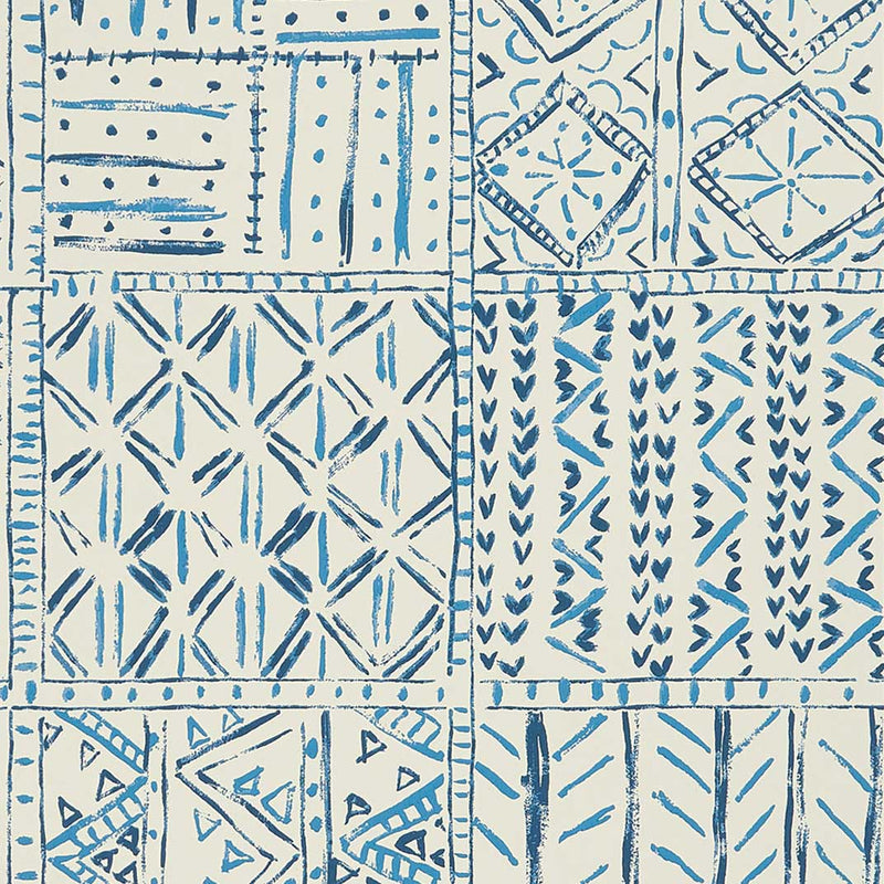 Nina Campbell Wallpaper - Ashdown Cloisters Indigo/Blue NCW4391-04