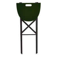 Nina Campbell folded Oval Folding Table in Green against a white background