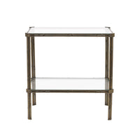 Nina Campbell Pagoda End Table in Bronze Rust