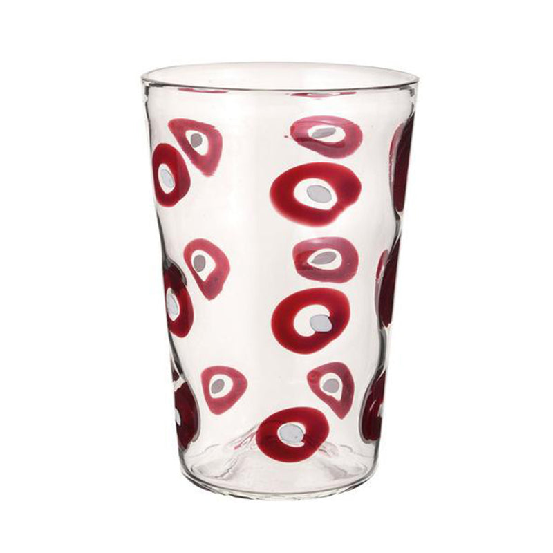 Nina Campbell Large Tumbler Red Circle/White Dot against a white background