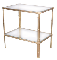 Nina Campbell Pagoda End Table in Gold Gilt
