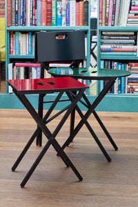 Folding Table - Oval Red