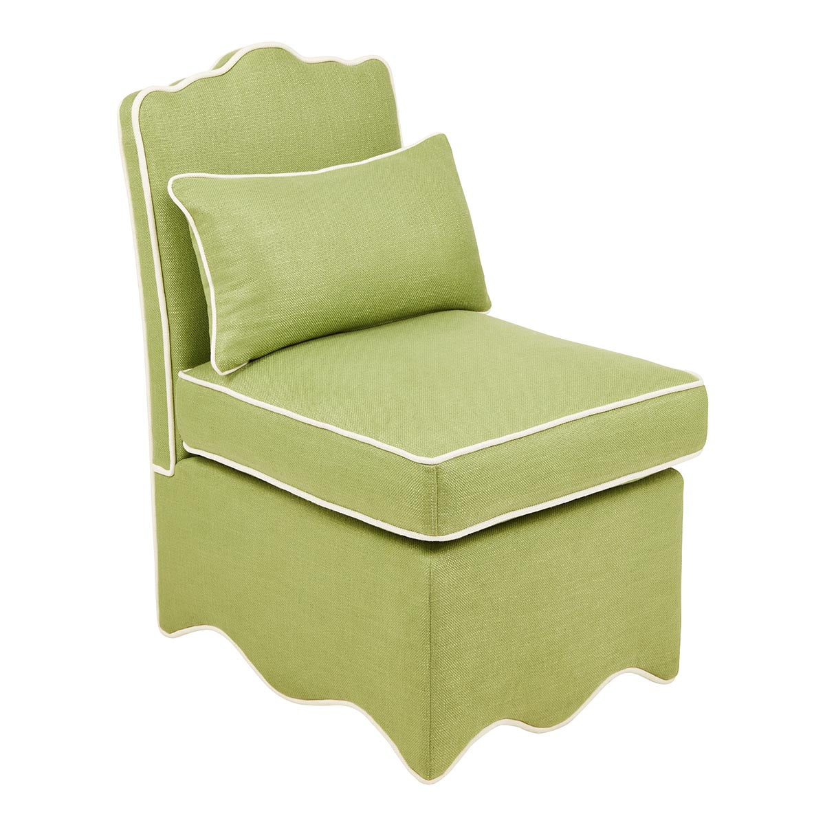 Scallop Upholstered Slipper chair