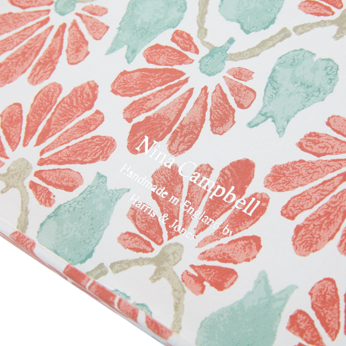 Storage Box Small GInko Tulips Coral/Aqua