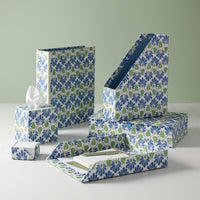Tissue Box Ginko Tulips - Blue/Green