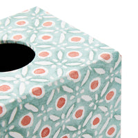 Tissue Box Batik Dots Coral/Aqua