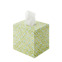 Nina Campbell Tissue Box Batik Dots - Green/Aqua