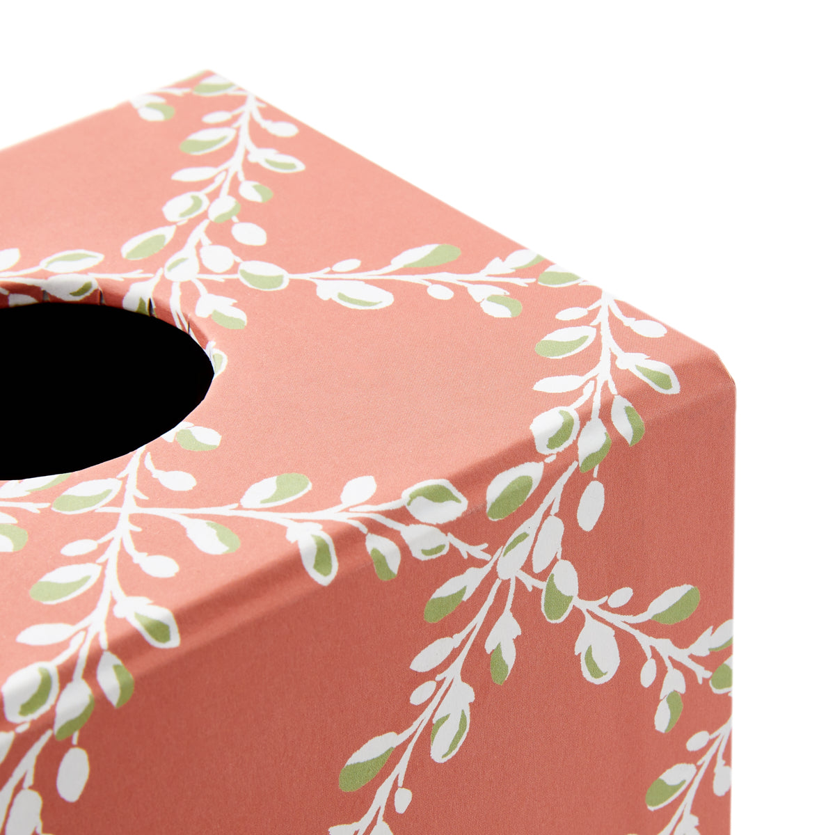 Tissue Box Bud Trellis Coral