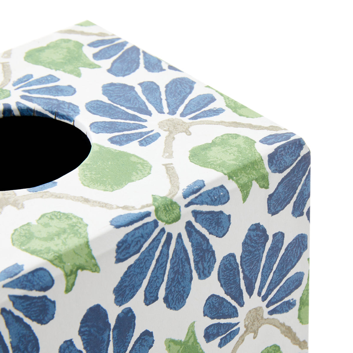 Tissue Box Ginko Tulips Blue/Green