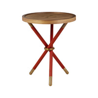 Nina Campbell Button Table - Lipstick Red
