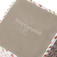 Nina Campbell Waste Bin All Over Buds - Coral