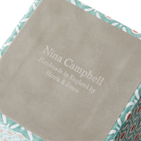 Nina Campbell Waste Bin Batik Dots - Coral/Aqua