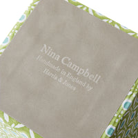 Nina Campbell Waste Basket Batik Dots - Green/Aqua