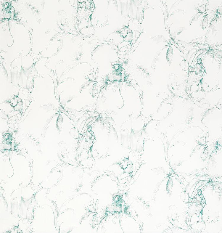 Nina Campbell Fabric - Fontibre Barbary Toile Aqua NCF4193-02