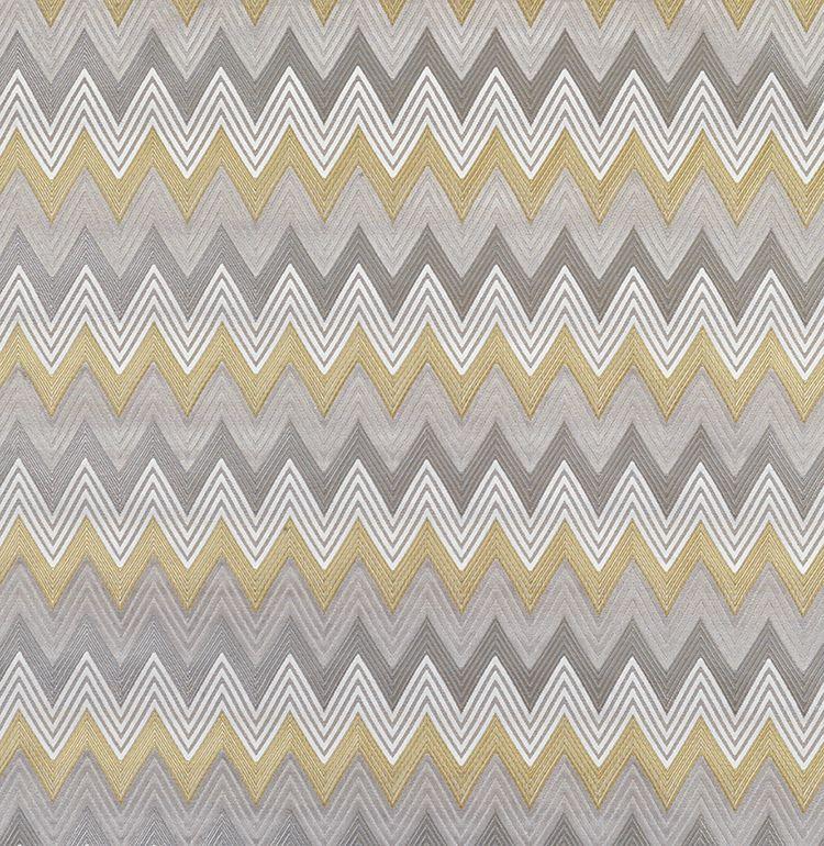 Nina Campbell Fabric - Bargello Velvets Silver/Gold NCF4210-01
