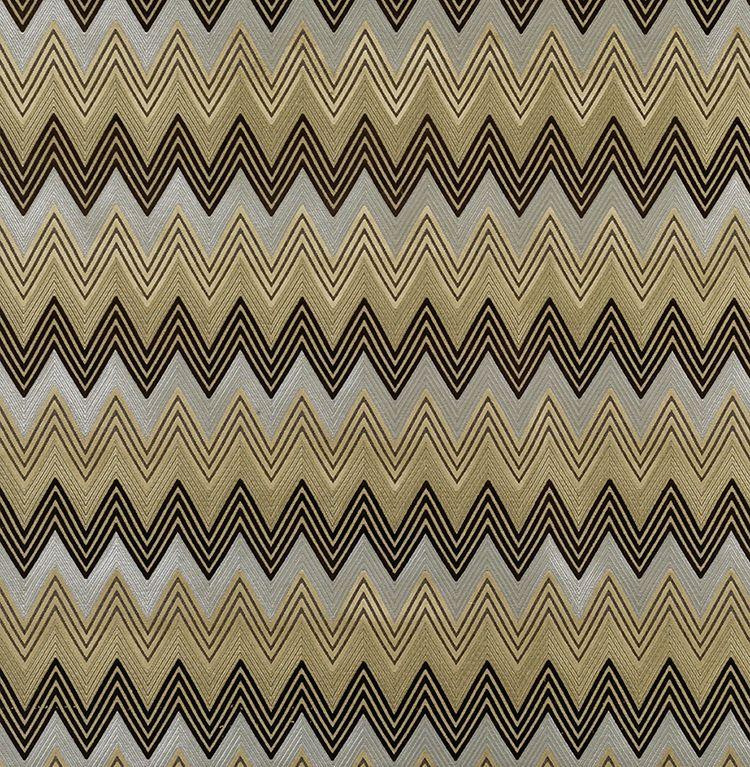 Nina Campbell Fabric - Bargello Velvets Chocolate/Beige/Gold NCF4210-02