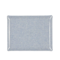 Nina Campbell Fabric Tray Medium - Stripe Blue and White against a white background