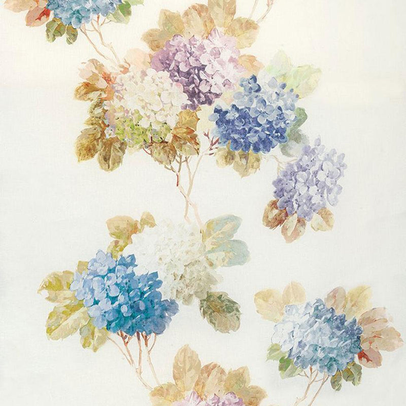 Nina Campbell Fabric - Fontibre Floriana Blue/Lilac/Olive NCF4190-03