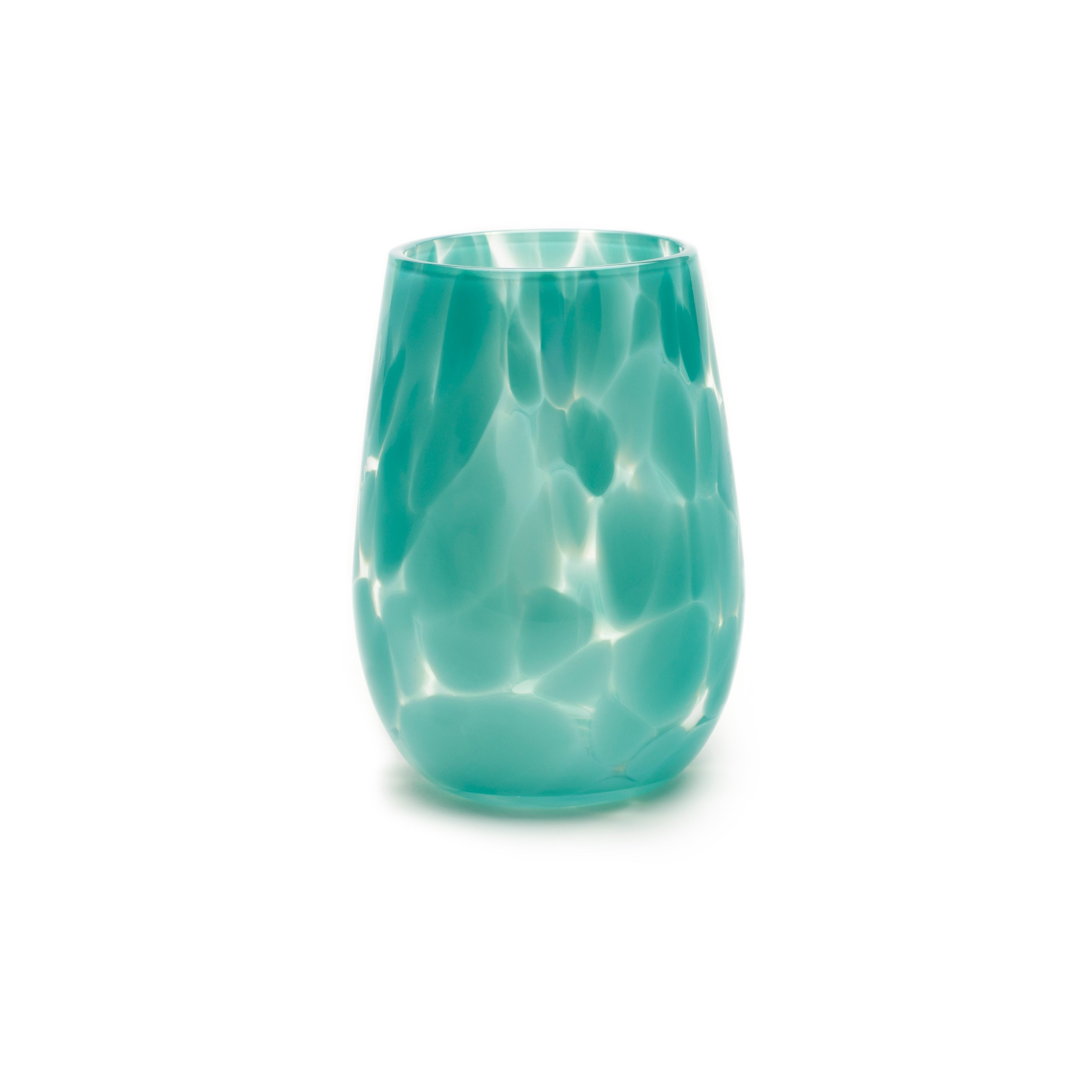 Stemless Wine Glass Fritsy - Turquoise