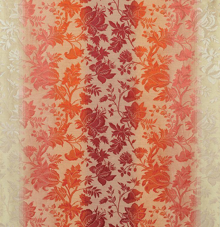 Fontibre Georgiana Crimson/Amber/Pink Fabric - NCF4192-01