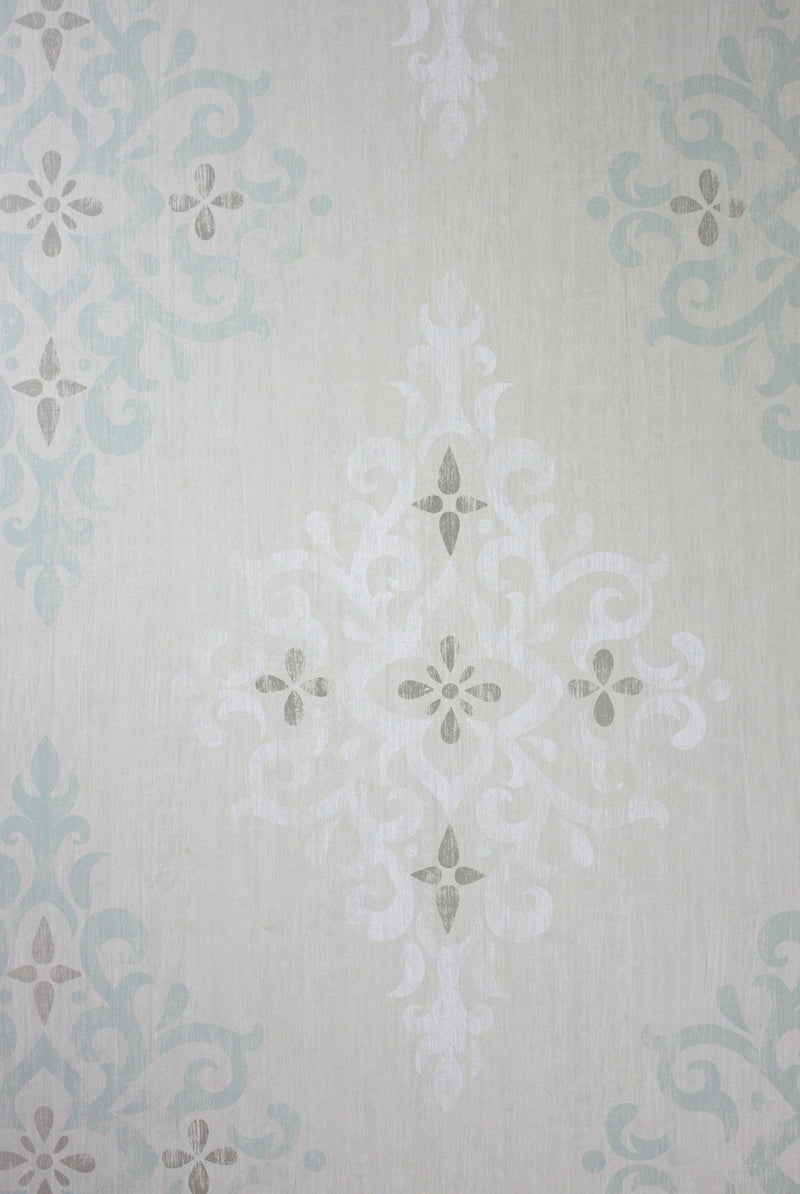 Wallpaper Braemar Holmwood Aqua/White NCW4120-01