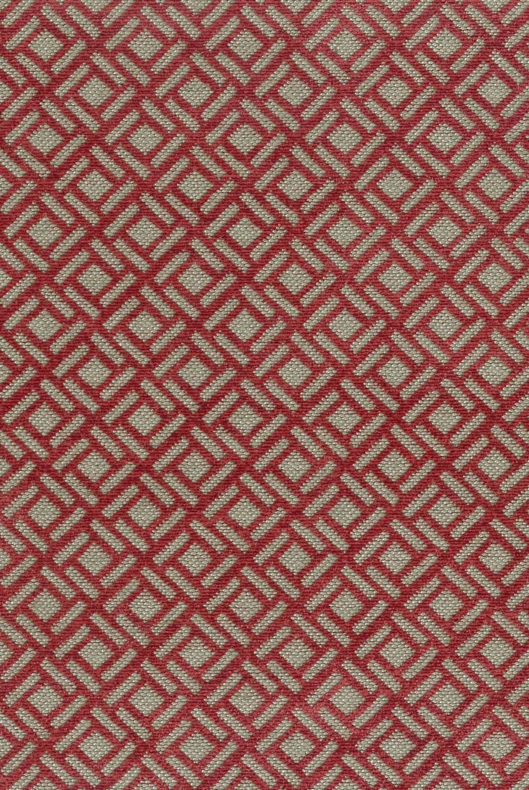 Nina Campbell Fabric - Brodie Kelburn Coral/Beige NCF4144-01