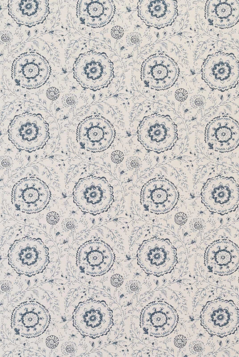 Nina Campbell Fabric - Woodsford Marble Hill Steel Blue NCF4092-03
