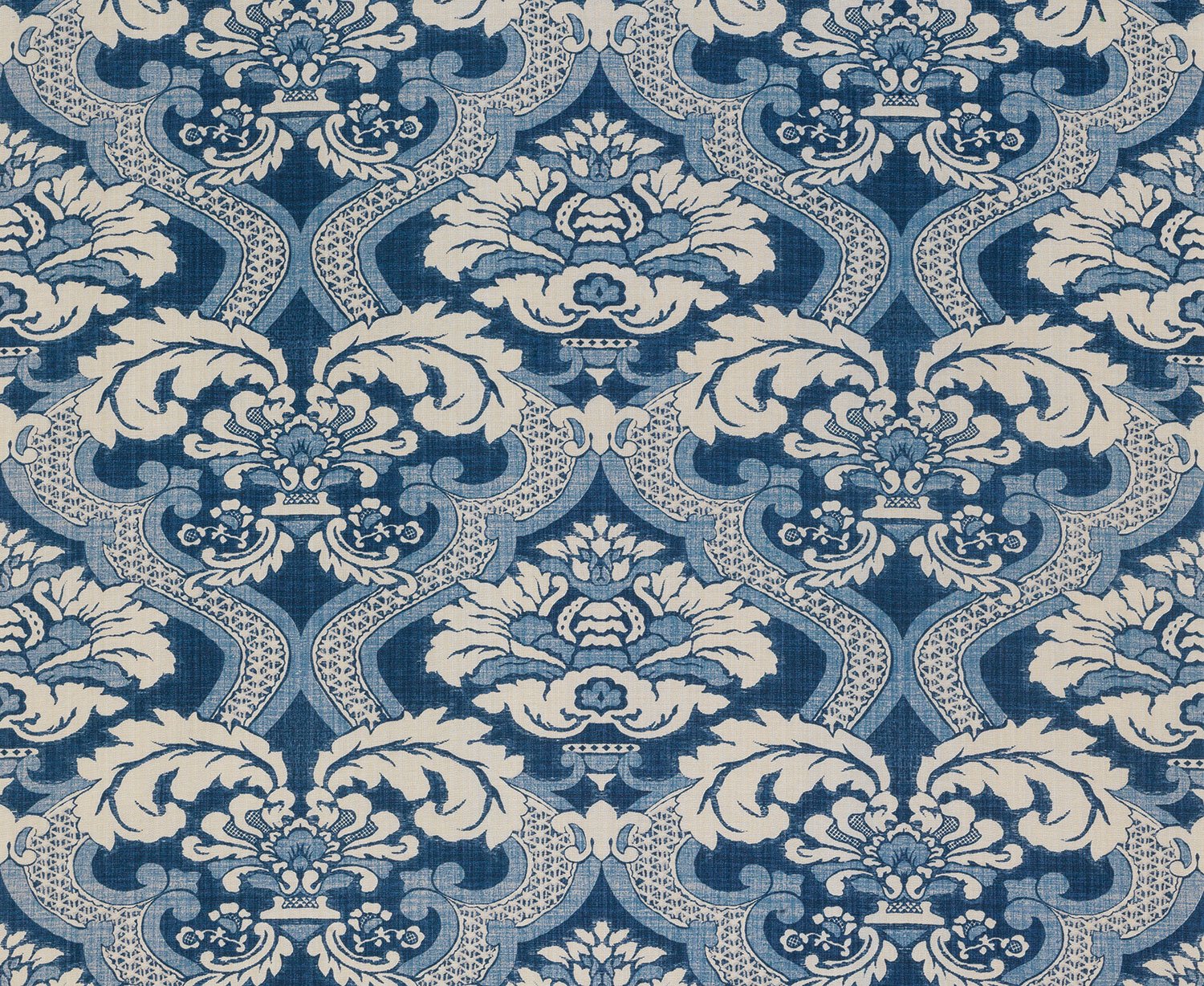 Nina Campbell Fabric - Coromandel Meredith Indigo NCF4241-01