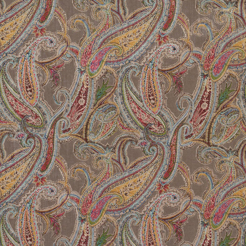Nina Campbell Fabric - Braemar Aqua/Multi NCF4110-01