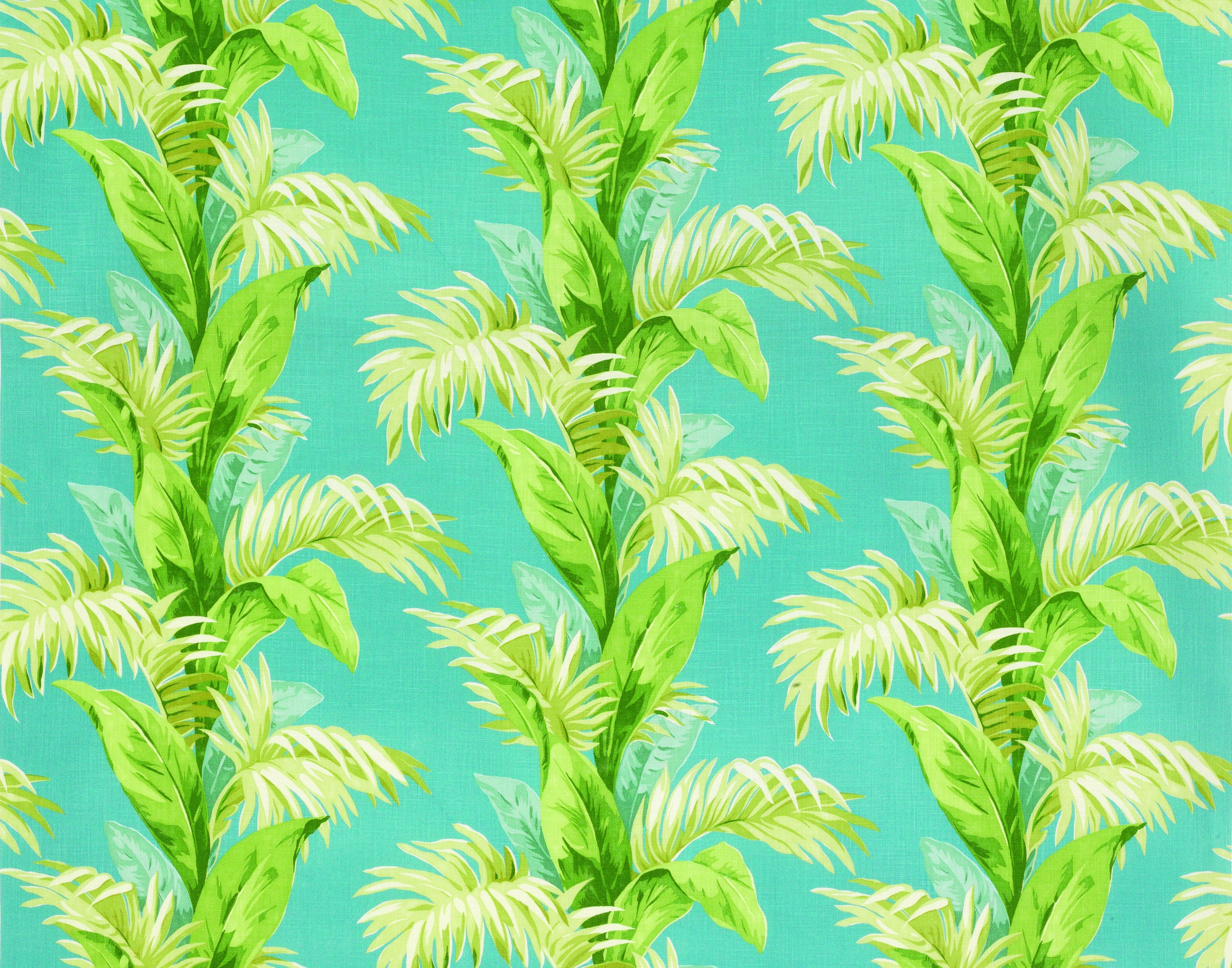 Nina Campbell Fabric - Coromandel Palmetto Teal/Green NCF4246-02