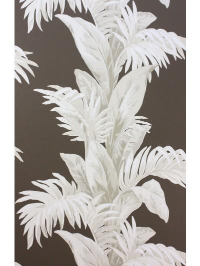 Nina Campbell Wallpaper - Coromandel Palmetto Black/Stone NCW4274-04