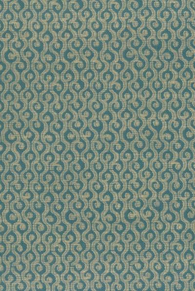 Cathay Weaves Ren Teal/Beige Fabric - NCF4163-01
