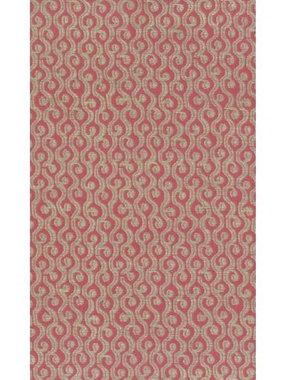 Nina Campbell Fabric - Cathay Weaves Ren Coral/Straw NCF4163-04