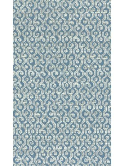 Cathay Weaves Ren Blue/Ivory Fabric - NCF4163-07