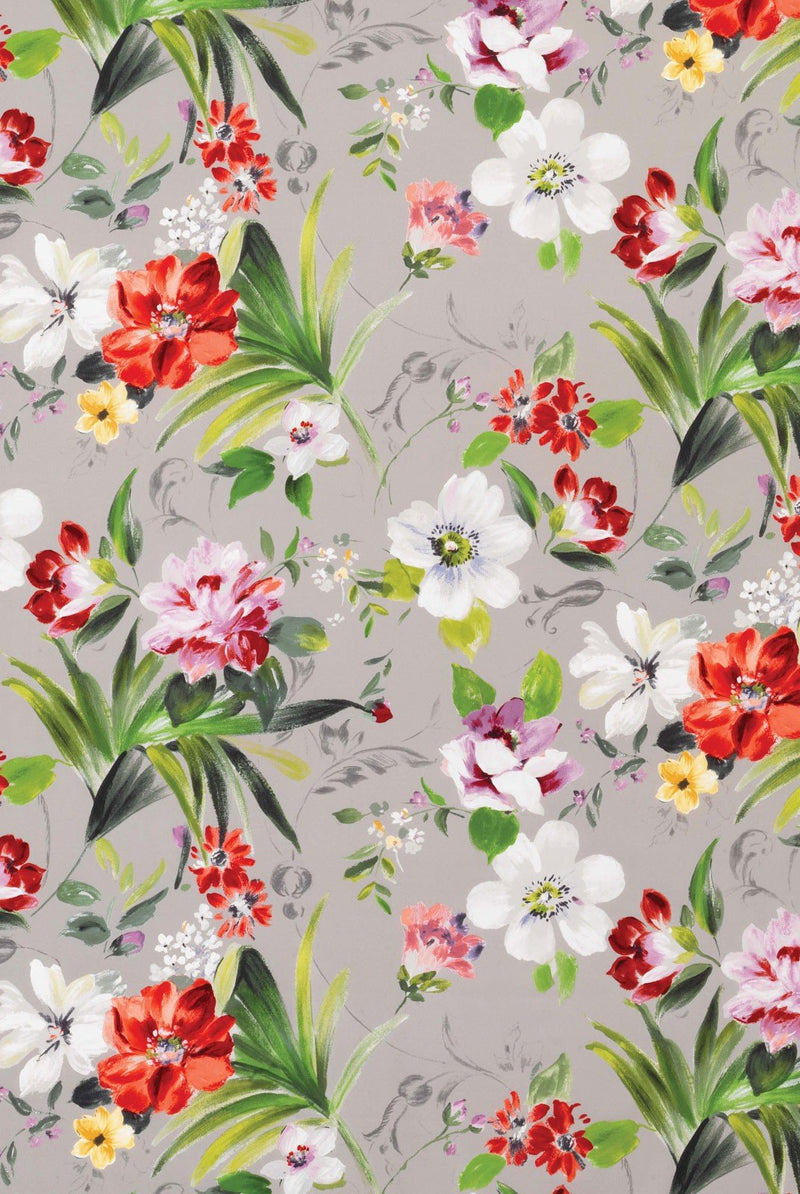 Rosslyn Red/Pink/Floral Fabric - NCF4130-01