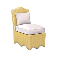 Nina Campbell Scallop Raffia Slipper Chair