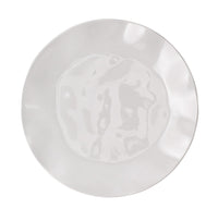 Melamine Ruffle Round Dinner Plate 10" White