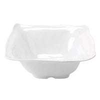 Melamine Ruffle Square Serving Bowl 12" White