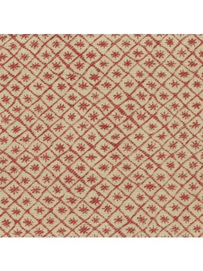 Nina Campbell Fabric - Jacquet Solitaire Coral/Sand NCF4220-02