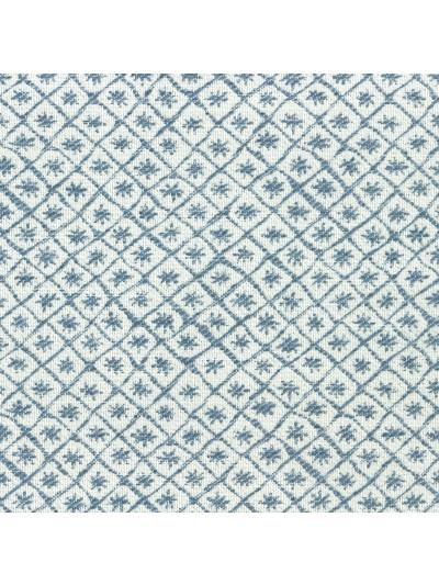 Nina Campbell Fabric - Jacquet Solitaire Blue/Ivory NCF4220-05