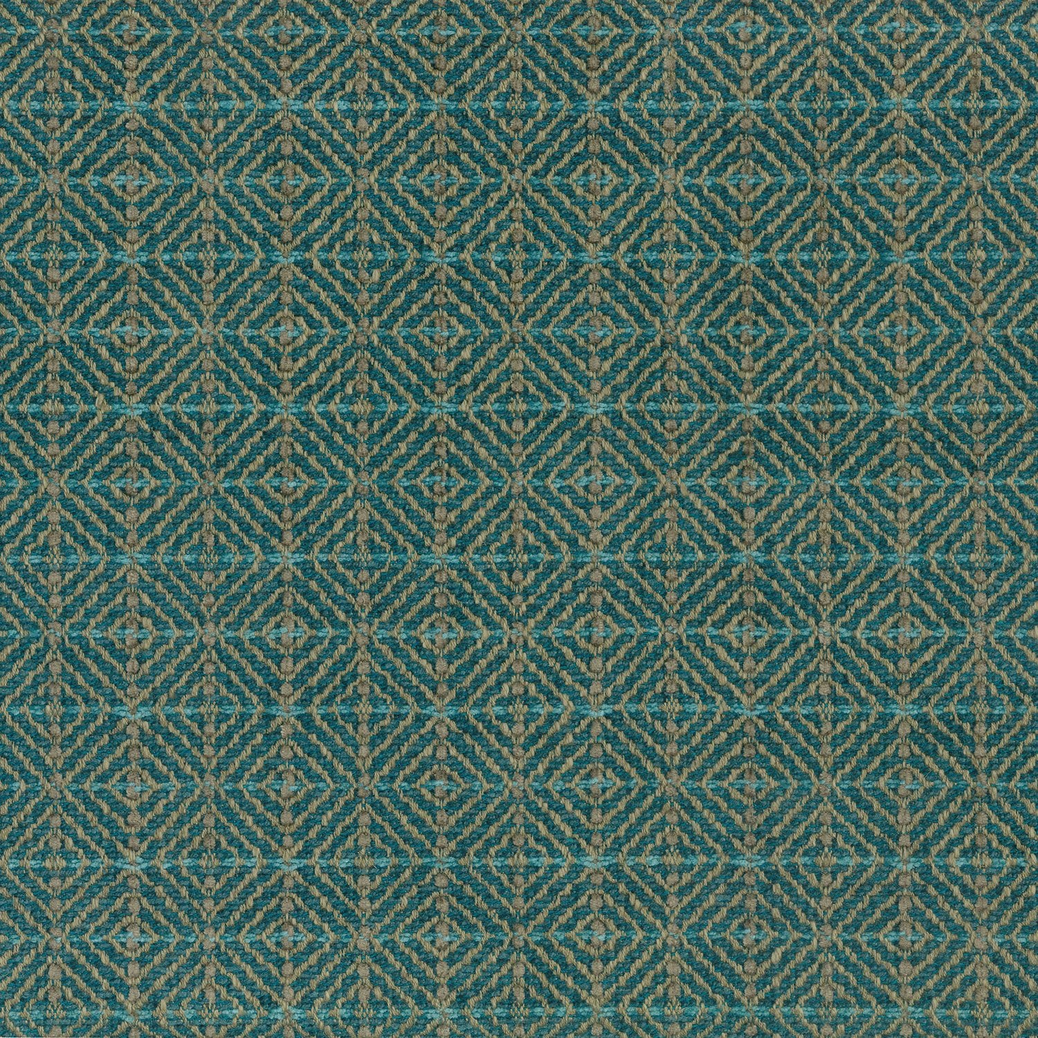 Nina Campbell Fabric - Umbria Todi Teal/Turquoise/Beige NCF4262-02